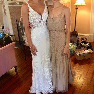 Adrianna Papell beaded blouson dress